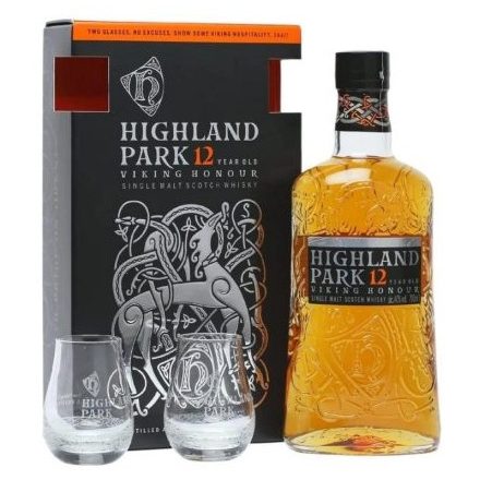 Highland Park 12y. Viking Honour 0,7l 40% pdd.+ 2 pohár