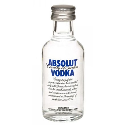 Absolut Blue Vodka mini 1 TÁLCA (12db * 0,05) 40%