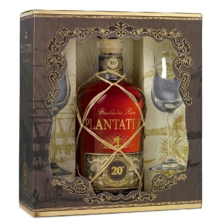 Planteray (Plantation) XO 20th Anniversary Barbados rum 40% pdd.+ 2 pohár