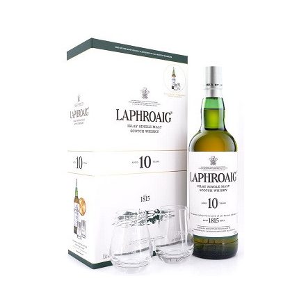Laphroaig 10 years 40% pdd. + pohár