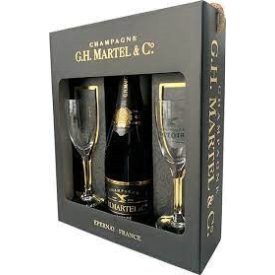 G.H.Martel Prestige Brut Champagne 0,75l pdd. + 2 pohár