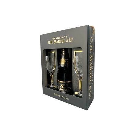 G.H.Martel Prestige Brut Champagne 0,75l pdd. + 2 pohár