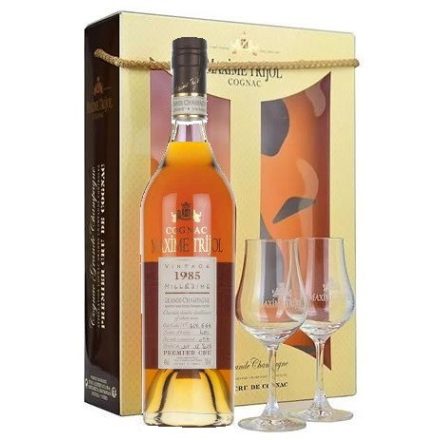 M.Trijol 1985 Vintage Cognac Grande Champagne 40% pdd.+ 2 pohár