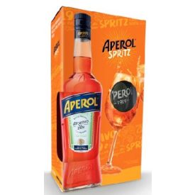   Aperol 1,0*12 db (2 karton) 11% + 6 db (1 karton) pohár CSOMAG