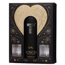 Tatratea -fekete- eredeti tea likőr 52% pdd. + 2 pohár