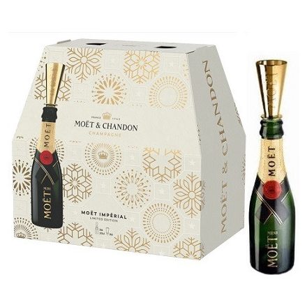 Moet et Chandon Brut Mini Pack 6*0,2 12% + 6 db kiöntő