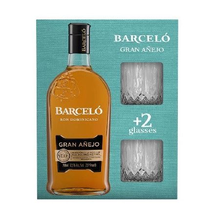 Barcelo Gran Anejo 37,5% pdd. + 2 pohár