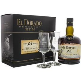 El Dorado 15 years 43% pdd. + 2 pohár