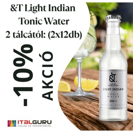 &T Light Indian Tonic Water 12*0,2l TÁLCA