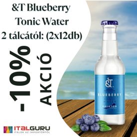   &T Blueberry Tonic Water 12*0,2l áfonyás, Balaton Edition TÁLCA