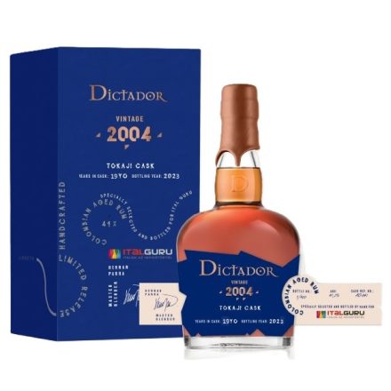 Dictador 2004/2023 Tokaji Cask, Limited Italguru Edt. 41% pdd.