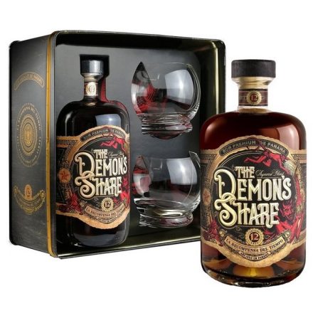 The Demons Share 12 éves rum 41% fém dd.+ 2 pohár