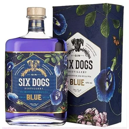 Six Dogs  Blue Gin 43% pdd.