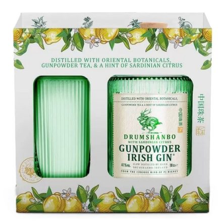Drumshanbo Sardinian Citrus Gunpowder Irish Gin 0,7 43% pdd. + pohár