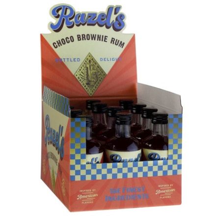 Razels Choco Brownie Rum - Csokis sütemény ízzel 12 db * 0,05l 38,1% MINI