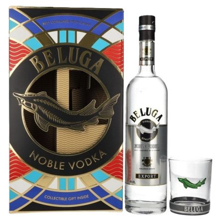 Beluga Noble vodka 1,0l 40% pdd.+pohár