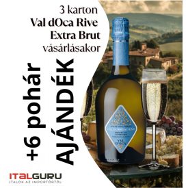 Prosecco Val d'Oca Rive kék 18*0,75 + 6 poh.CSOMAG