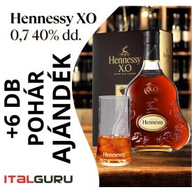 Hennessy XO 0,7l + 6 pohár AKCIÓS CSOMAG