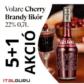 Volare Cherry Brandy likőr 22% AKCIÓS CSOMAG 5+1