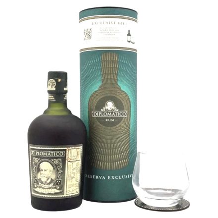 Diplomatico Res. Exclusiva 0,7l 40% POHÁR + alátét dd.