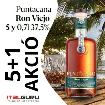 Puntacana Ron Viejo 0,7l zöld címke 5 + 1 CSOMAG