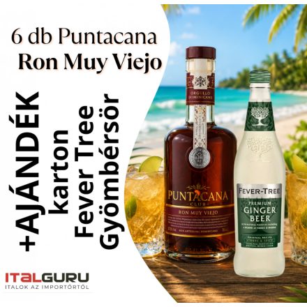 Puntacana Ron MuyViejo +Fever Tree Gyömbérsör CSOMAG