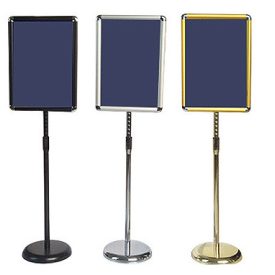 A3 megállítótábla, fekete, kerek sarokkal