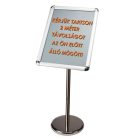 A3 megállítótábla, fekete, kerek sarokkal