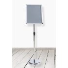 A4 megállító tábla, ezüst színű, kerekített sarokkal