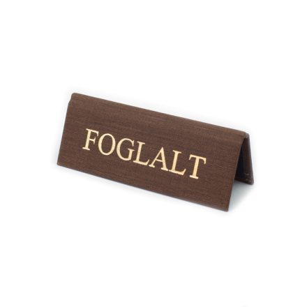 BARNA TEXTILBŐR FOGLALT TÁBLA ARANY NYOMATTAL, KICSI