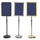 A2 MEGÁLLÍTÓ TÁBLA, FEKETE, TELI KERETTEL