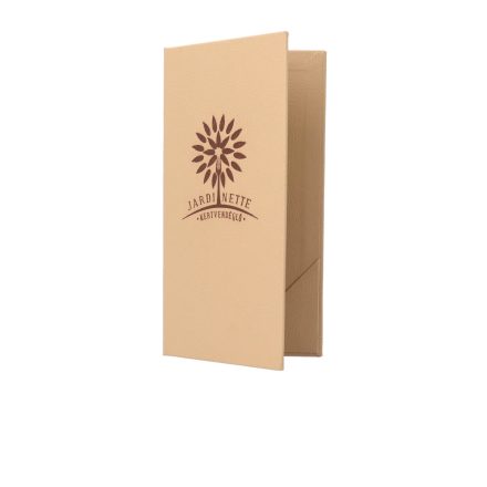 Bőrhatású tejeskávé színű fizetőmappa, csáró