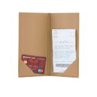 Bőrhatású tejeskávé színű fizetőmappa, csáró