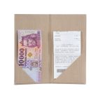 Bézs textilbőr fizetőmappa, csáró