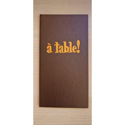 Csokibarna bőrhatású műbőr fizetőmappa, csáró