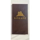 Csokibarna bőrhatású műbőr fizetőmappa, csáró