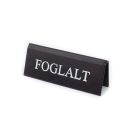 FEKETE MŰBŐR FOGLALT TÁBLA FEHÉR NYOMATTAL, KICSI