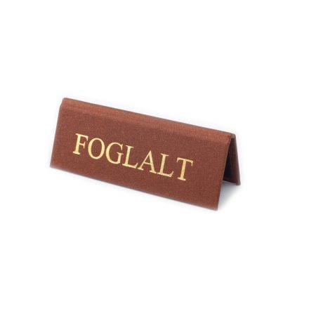 BARNA FOGLALT TÁBLA ARANY NYOMATTAL, KICSI