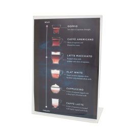 PLEXI LAPTARTÓ, "L" ALAKÚ, A5 MÉRETŰ