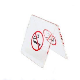 PLEXI "NEM DOHÁNYZÓ" TÁBLA PIROS IKONNAL