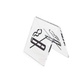 PLEXI "NEM DOHÁNYZÓ" TÁBLA FEKETE IKONNAL