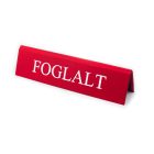 PIROS MŰBŐR FOGLALT TÁBLA, FEHÉR NYOMATTAL, NAGY