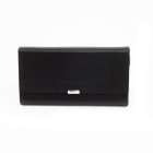 ABSOLUT LEATHER FEKETE BŐR BRIFKÓ, 6 ZSEBES, 18 CM, 7401