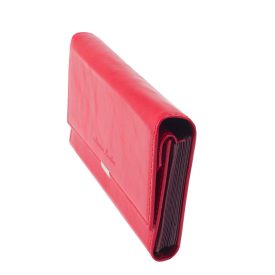 ABSOLUT LEATHER PIROS BŐR BRIFKÓ 6 ZSEBES, 19 CM, 7431