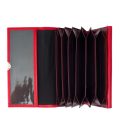 ABSOLUT LEATHER PIROS BŐR BRIFKÓ 6 ZSEBES, 19 CM, 7431