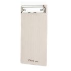 CSIPESZES SZÁMLATARTÓ TÁBLA "THANK YOU" FELIRATTAL, BÉZS, MŰBŐR BORÍTÁS