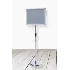 A3 megállító tábla, ezüst, króm sarokkal