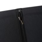 FEKETE BŐRHATÁSÚ GUMIS ÉTLAPTARTÓ, A5 MÉRETŰ, LOGÓNYOMÁSSAL