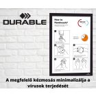 DURAFRAME MÁGNESES INFO KERET ÖNTAPADÓ HÁTLAPPAL, A5, EZÜST