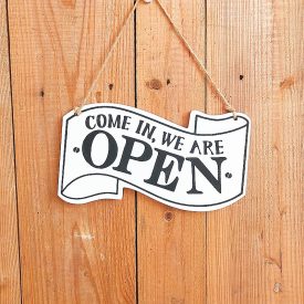 OPEN TÁBLA, FEHÉR, KÉTOLDALAS